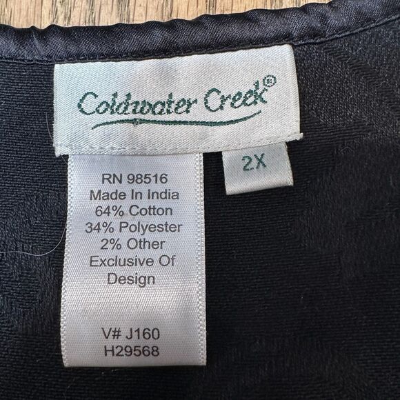 Vintage Coldwater Creek Vest 2X Mixed Media Tapestry Patchwork Boho Artsy - Picture 5 of 6